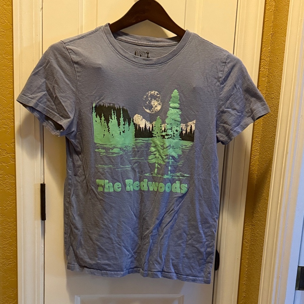 Blue Graphic T-Shirt with Green Print